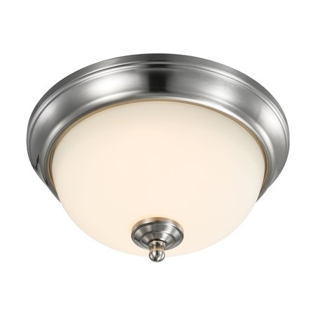 Nuvo Lighting 19W 11" LED Flush Mount, 3K Dim, Brushed Nickel Frosted Glass 62/1562